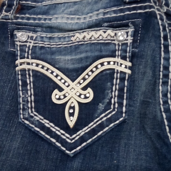 Rock Revival NWT Women's Jeans 26 Easy Boot Irene Embellished Rhinestones - Picture 5 of 14